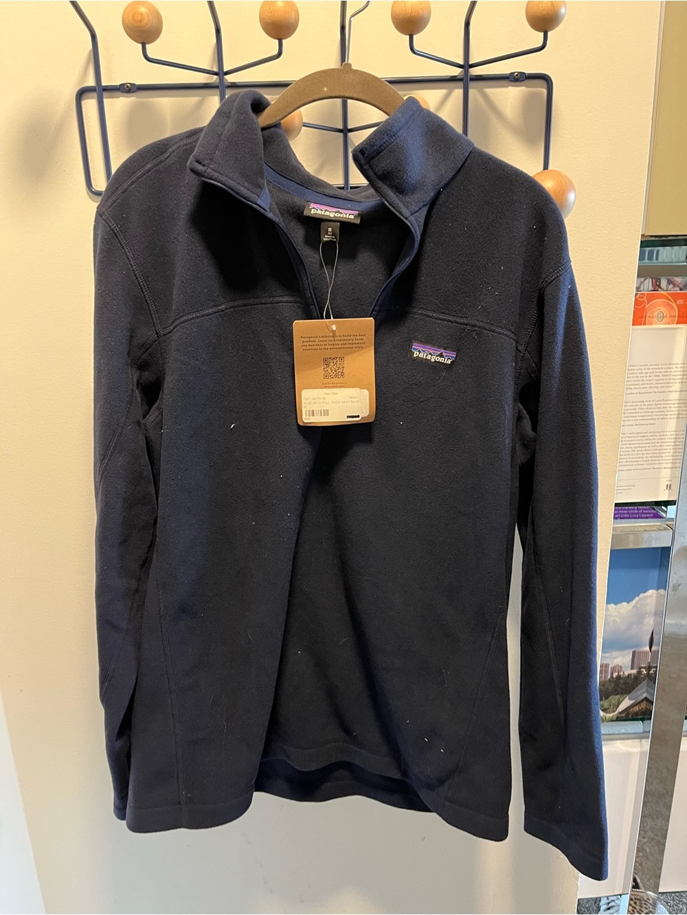 Patagonia Men's Navy Micro D Pullover Fleece Sweater NWT